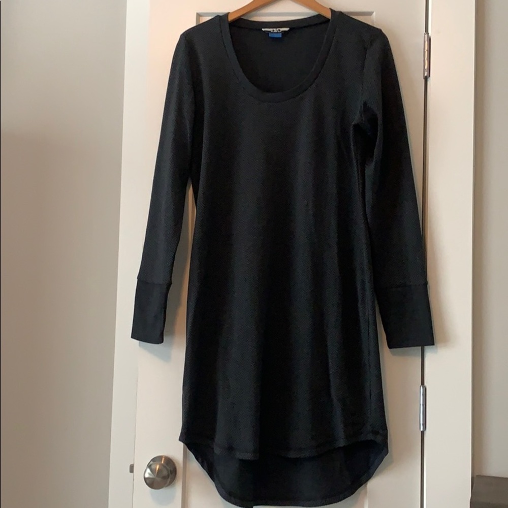 Kavu Large Black & Grey knit long sleeve dress